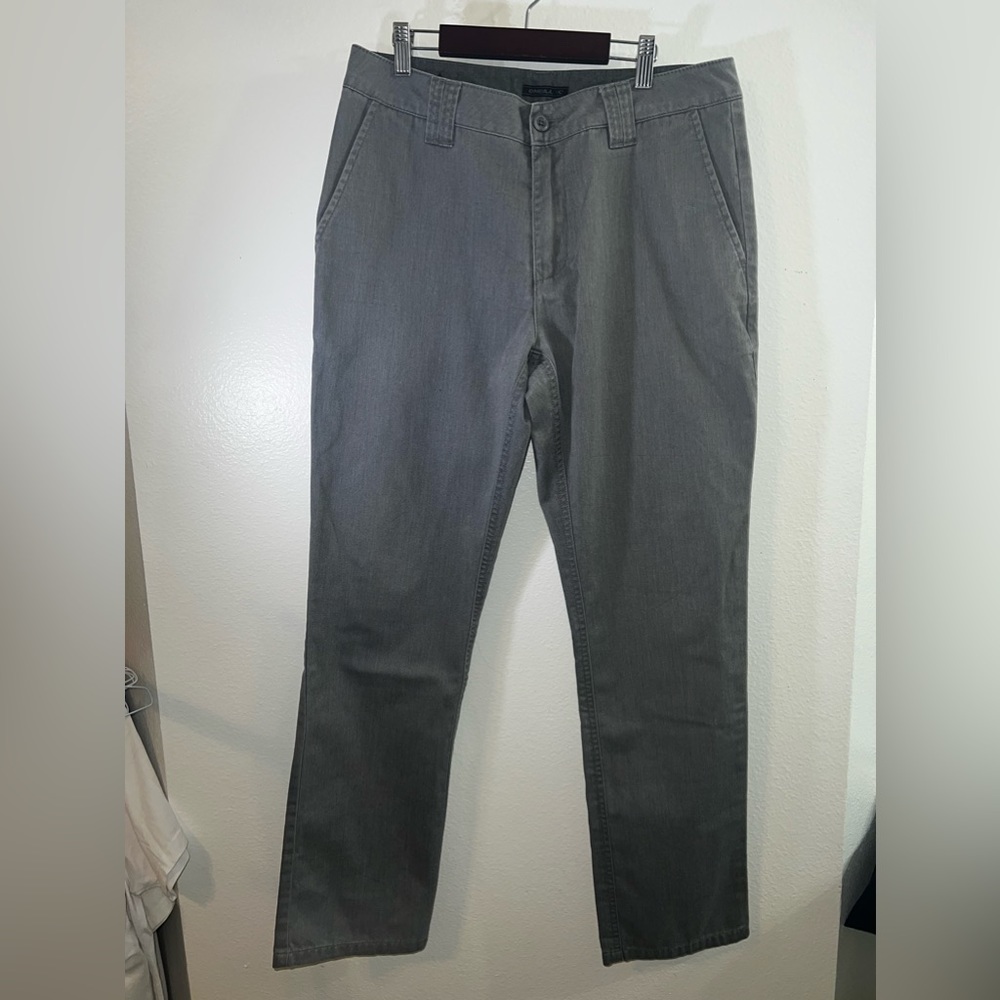 Men’s O‘Neill 32x32 gray / concrete chinos / pants. Straight fit.